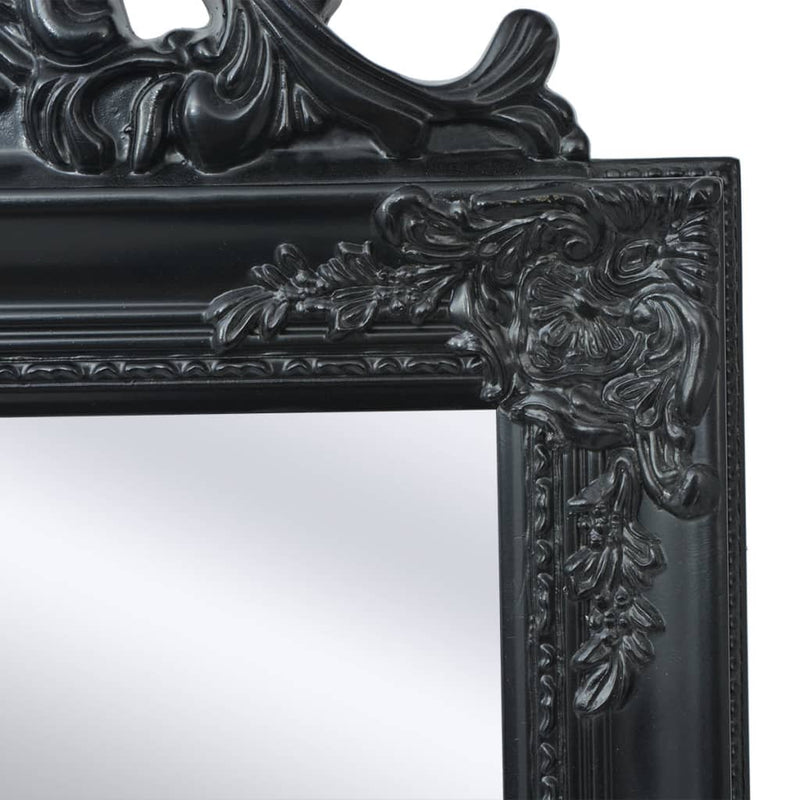 Free-Standing Mirror Baroque Style 160x40 cm Black Payday Deals