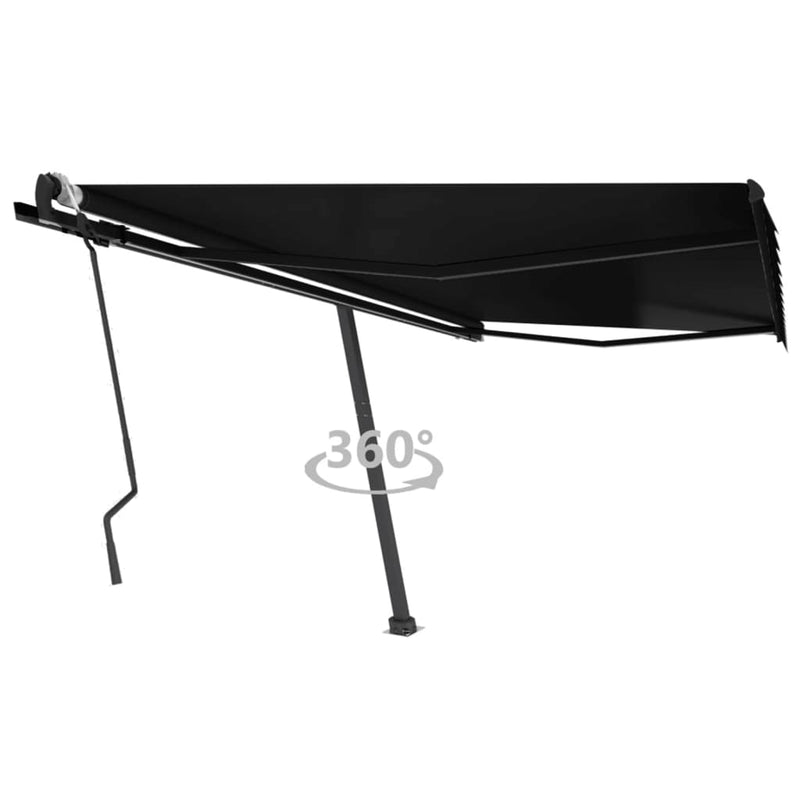 Freestanding Manual Retractable Awning 400x300 cm Anthracite Payday Deals