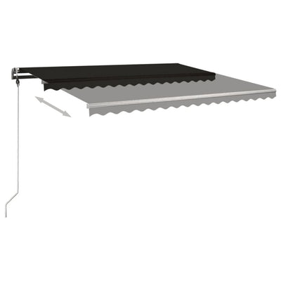 Freestanding Manual Retractable Awning 400x300 cm Anthracite Payday Deals