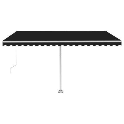 Freestanding Manual Retractable Awning 450x300 cm Anthracite Payday Deals