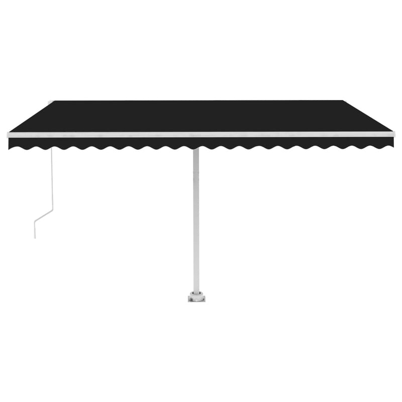 Freestanding Manual Retractable Awning 450x300 cm Anthracite Payday Deals