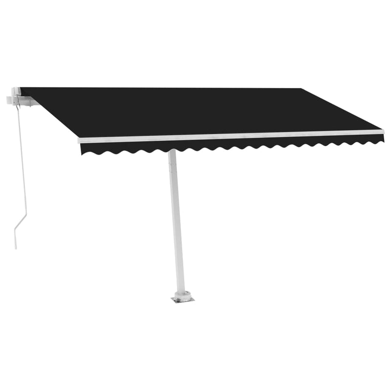 Freestanding Manual Retractable Awning 450x300 cm Anthracite Payday Deals