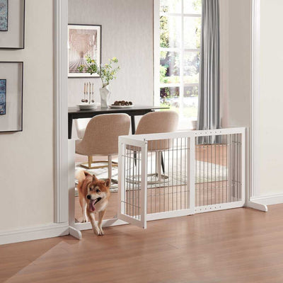 Freestanding Retractable Dog Barrier with Gate Small Payday Deals