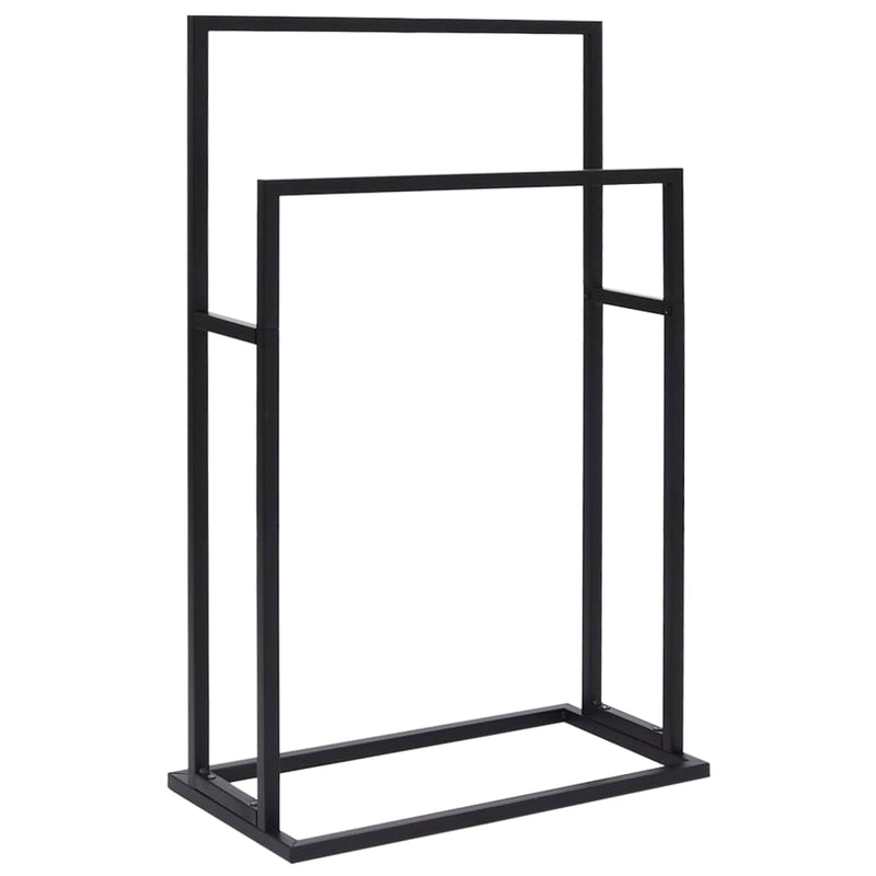 Freestanding Towel Rack Black 48x24x78.5 cm Iron Payday Deals