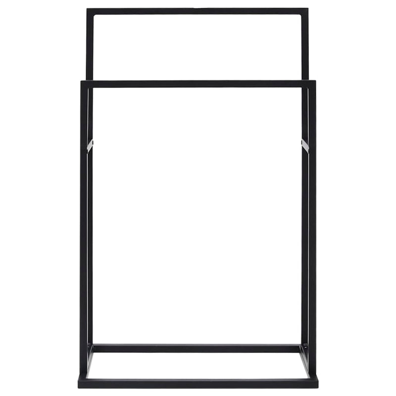 Freestanding Towel Rack Black 48x24x78.5 cm Iron Payday Deals
