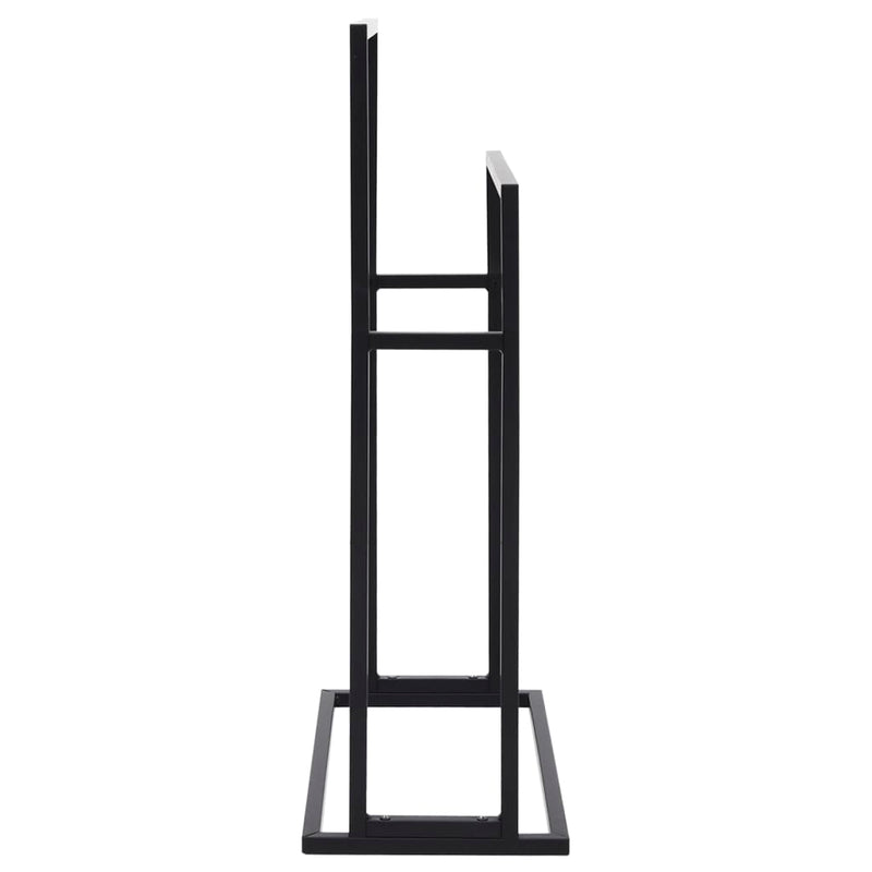 Freestanding Towel Rack Black 48x24x78.5 cm Iron Payday Deals