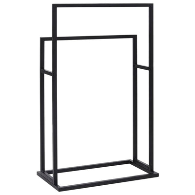 Freestanding Towel Rack Black 48x24x78.5 cm Iron Payday Deals
