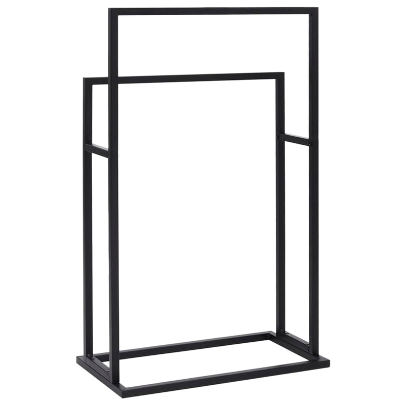 Freestanding Towel Rack Black 48x24x78.5 cm Iron Payday Deals