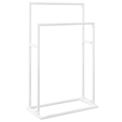 Freestanding Towel Rack White 48x24x78.5 cm Iron Payday Deals