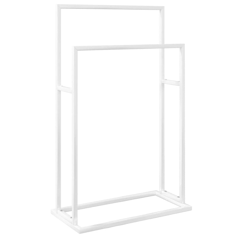 Freestanding Towel Rack White 48x24x78.5 cm Iron Payday Deals