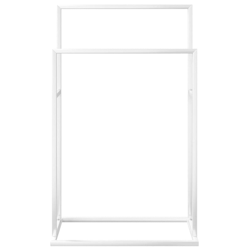 Freestanding Towel Rack White 48x24x78.5 cm Iron Payday Deals