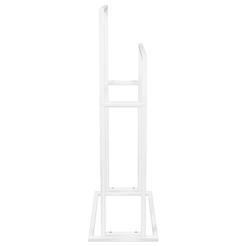 Freestanding Towel Rack White 48x24x78.5 cm Iron Payday Deals