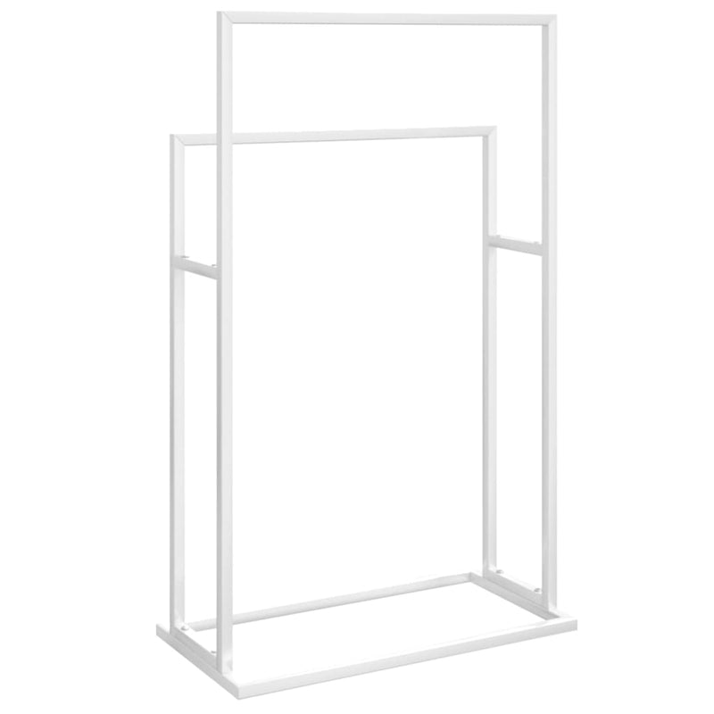 Freestanding Towel Rack White 48x24x78.5 cm Iron Payday Deals