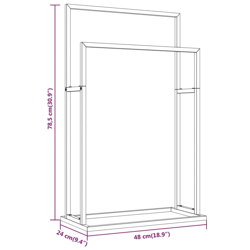 Freestanding Towel Rack White 48x24x78.5 cm Iron Payday Deals