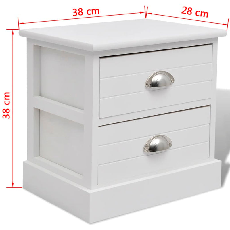 French Bedside Cabinet White Payday Deals