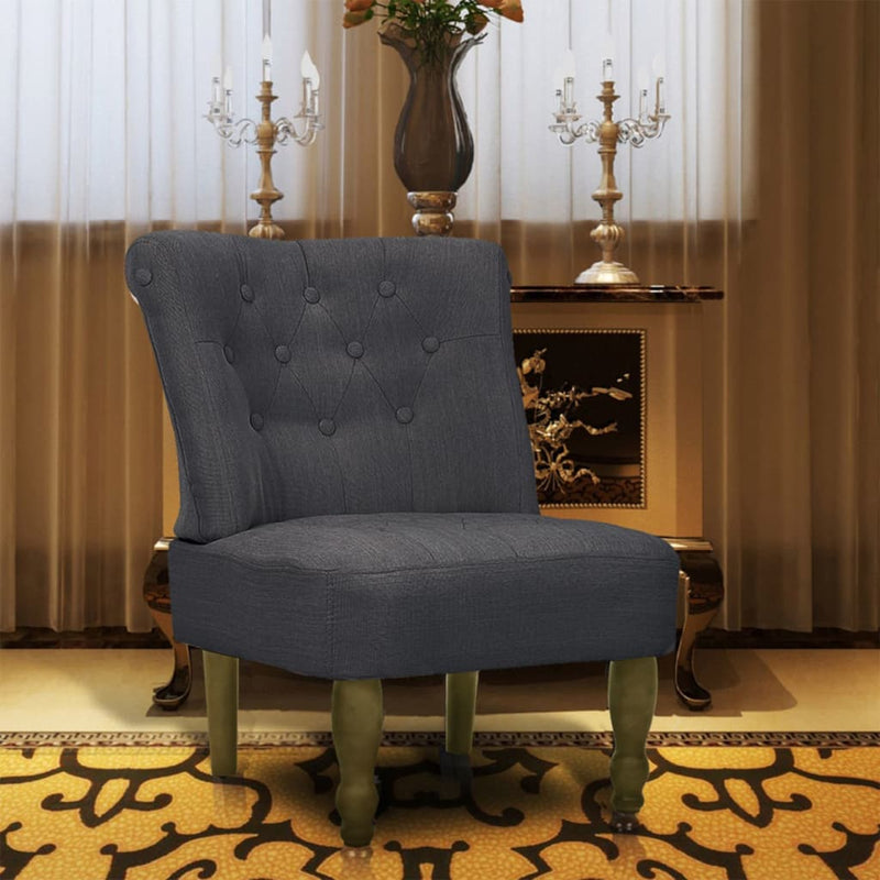 French Chair Grey Fabric Payday Deals