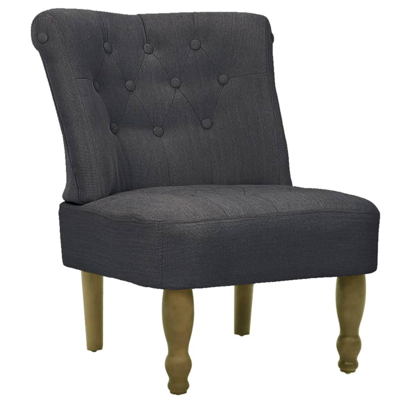 French Chair Grey Fabric Payday Deals