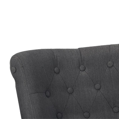French Chair Grey Fabric Payday Deals
