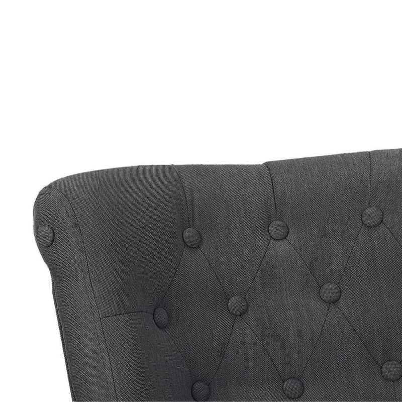 French Chair Grey Fabric Payday Deals