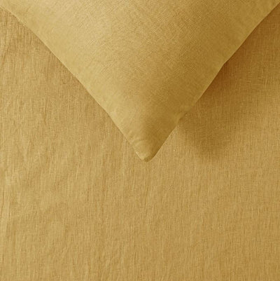 French Linen Ochre Quilt Cover by Vintage Design Homeware King