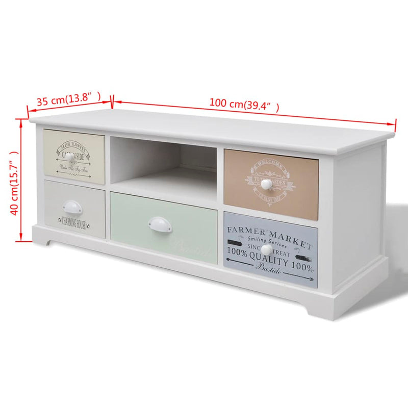 French TV Cabinet Wood Payday Deals