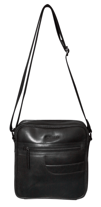 Futura Means Crossbody Bag Adjustable Shoulder Strap Travel Wallet - Black Payday Deals
