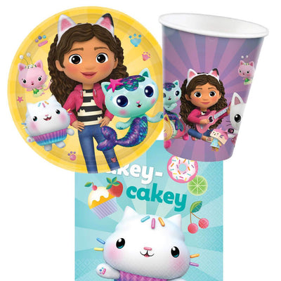 Gabbys Dollhouse 8 Guest Tableware Party Pack