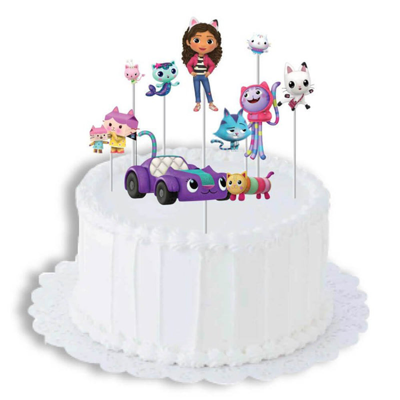 Gabbys Dollhouse Cake Decoration Topper Kit 8 Pack Payday Deals