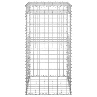 Gabion Basket Posts 2 pcs 50x50x100 cm Iron Payday Deals