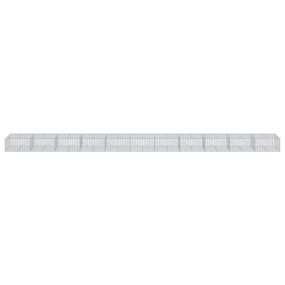 Gabion Basket with Cover 1100x100x50 cm Galvanised Iron Payday Deals