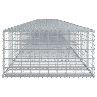 Gabion Basket with Cover 1100x100x50 cm Galvanised Iron Payday Deals