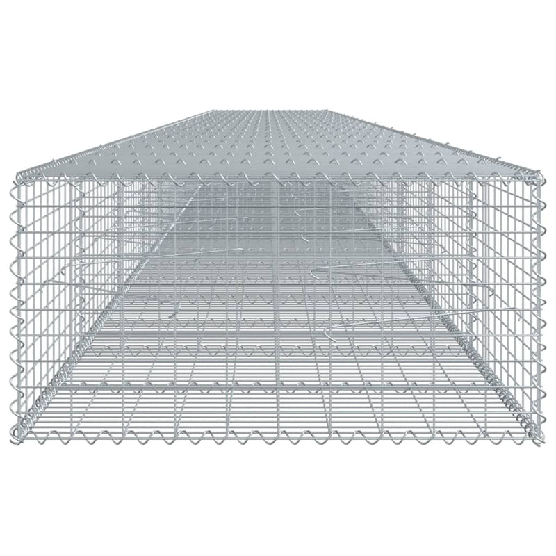 Gabion Basket with Cover 1100x100x50 cm Galvanised Iron Payday Deals