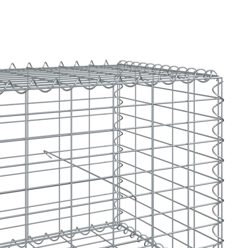 Gabion Basket with Cover 1100x100x50 cm Galvanised Iron Payday Deals