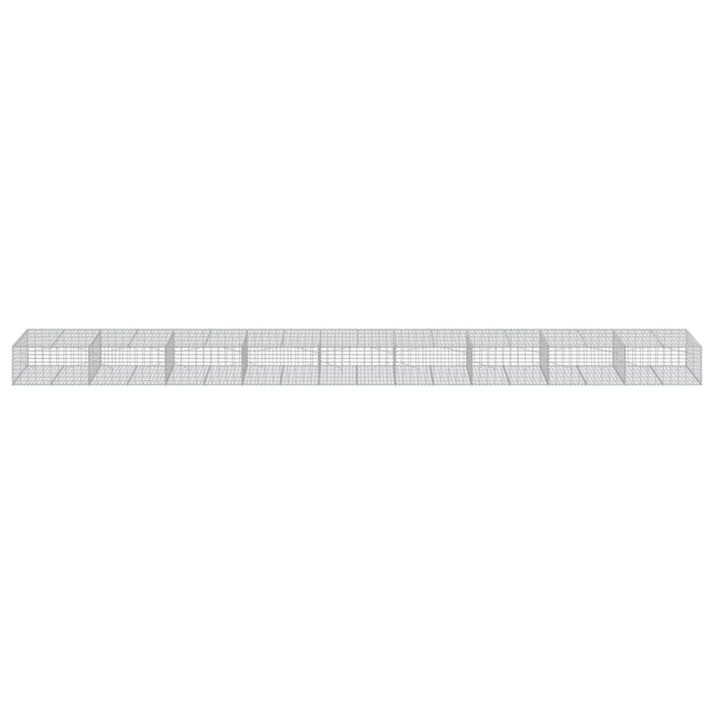 Gabion Basket with Cover 900x100x50 cm Galvanised Iron Payday Deals