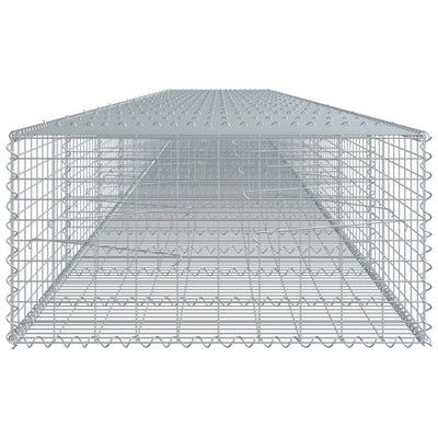 Gabion Basket with Cover 900x100x50 cm Galvanised Iron Payday Deals