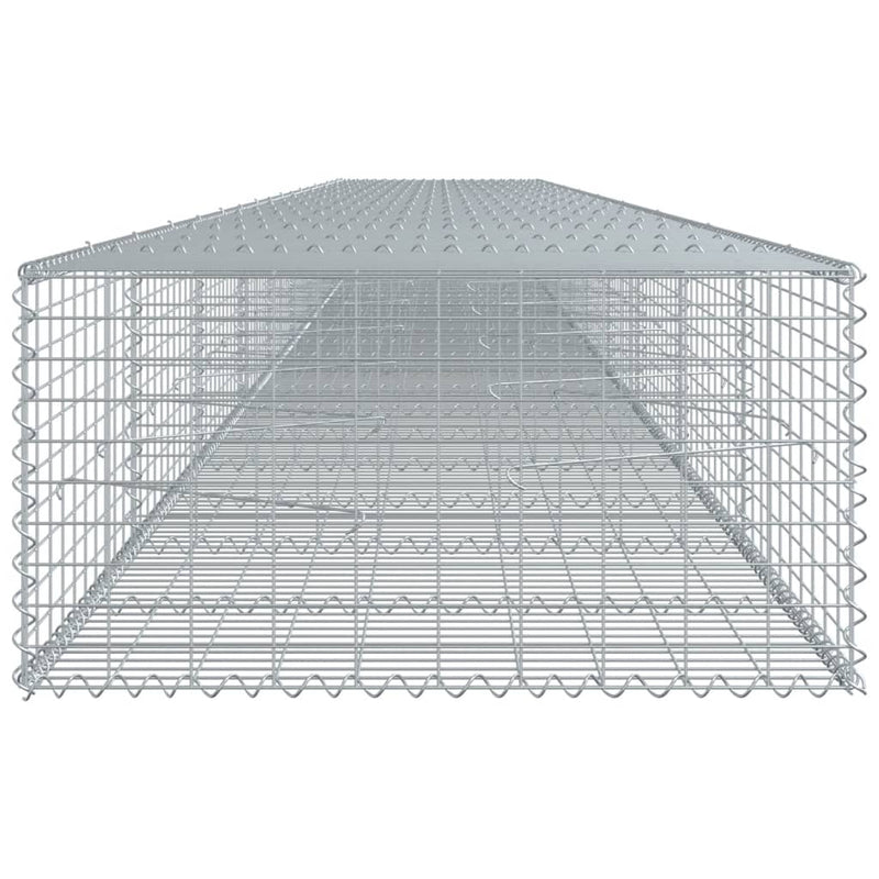 Gabion Basket with Cover 900x100x50 cm Galvanised Iron Payday Deals