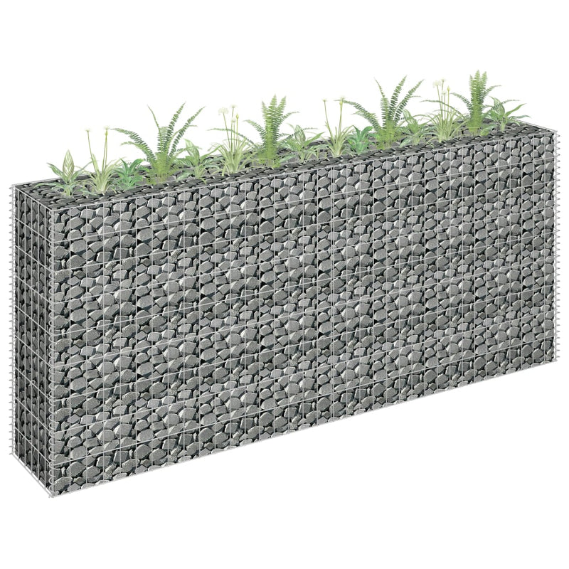 Gabion Raised Bed Galvanised Steel 180x30x90 cm Payday Deals