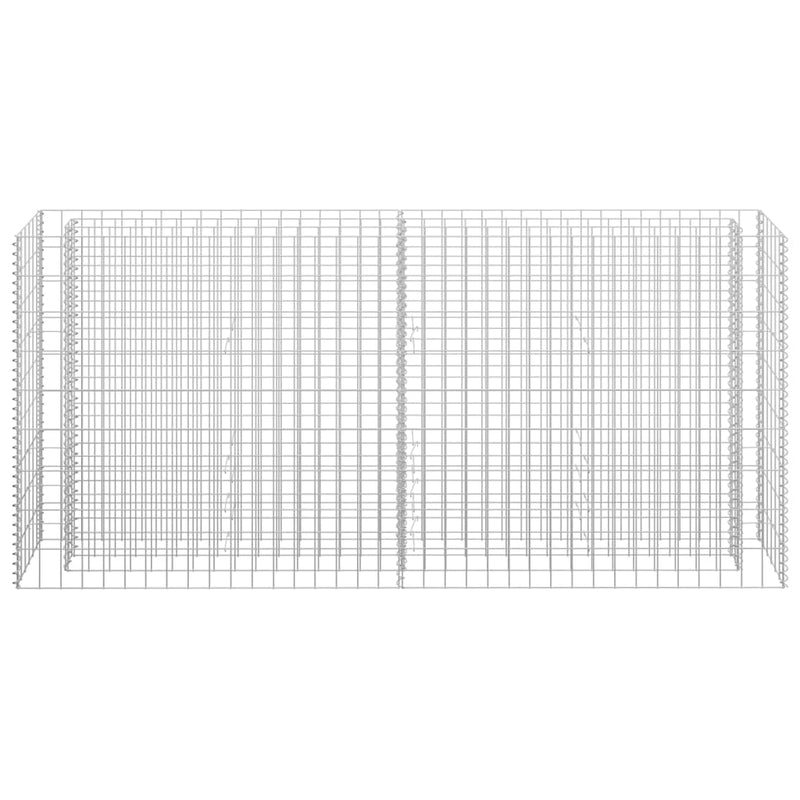 Gabion Raised Bed Galvanised Steel 180x30x90 cm Payday Deals