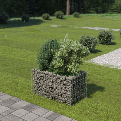 Gabion Raised Bed Galvanised Steel 90x50x50 cm Payday Deals