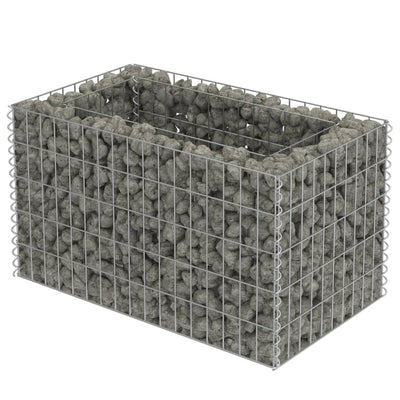 Gabion Raised Bed Galvanised Steel 90x50x50 cm Payday Deals
