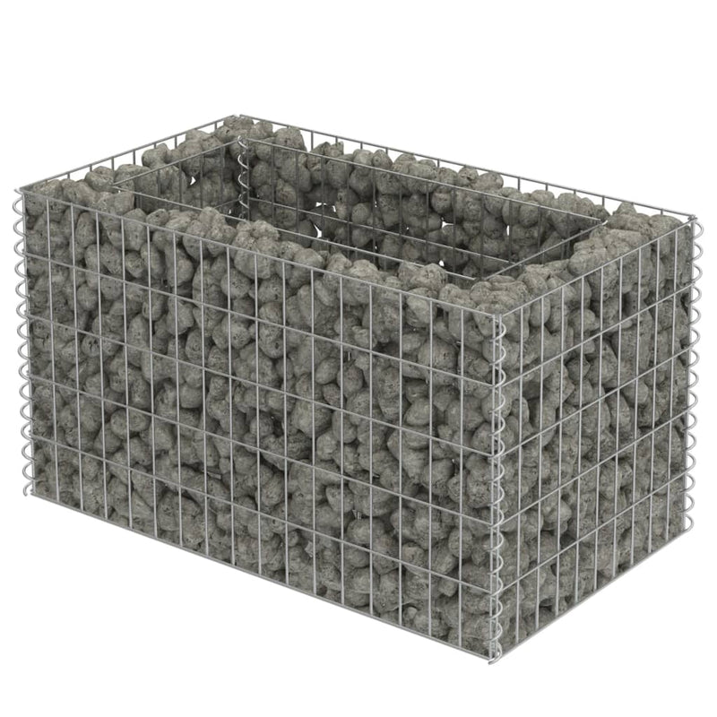 Gabion Raised Bed Galvanised Steel 90x50x50 cm Payday Deals