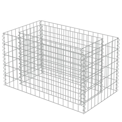 Gabion Raised Bed Galvanised Steel 90x50x50 cm Payday Deals