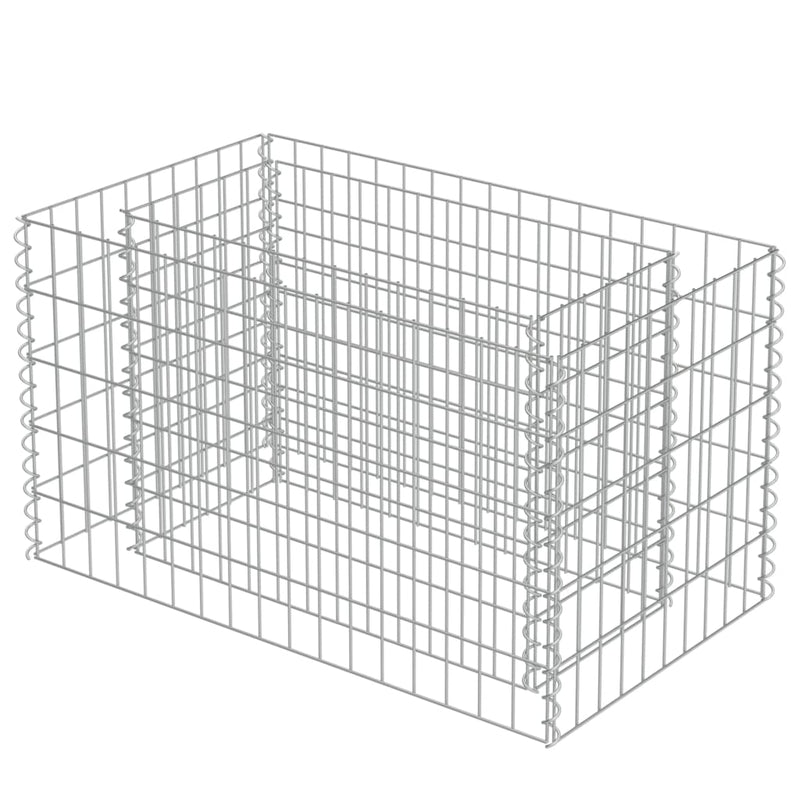 Gabion Raised Bed Galvanised Steel 90x50x50 cm Payday Deals