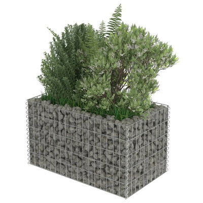Gabion Raised Bed Galvanised Steel 90x50x50 cm Payday Deals