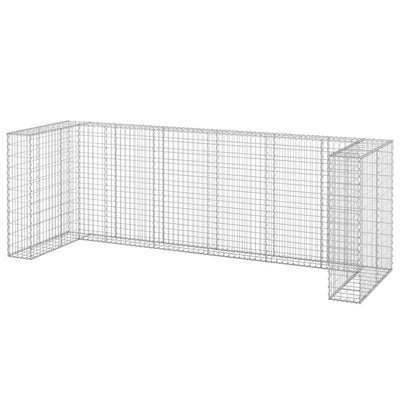 Gabion Wall for Garbage Bins Galvanised Steel 325x100x110 cm Payday Deals