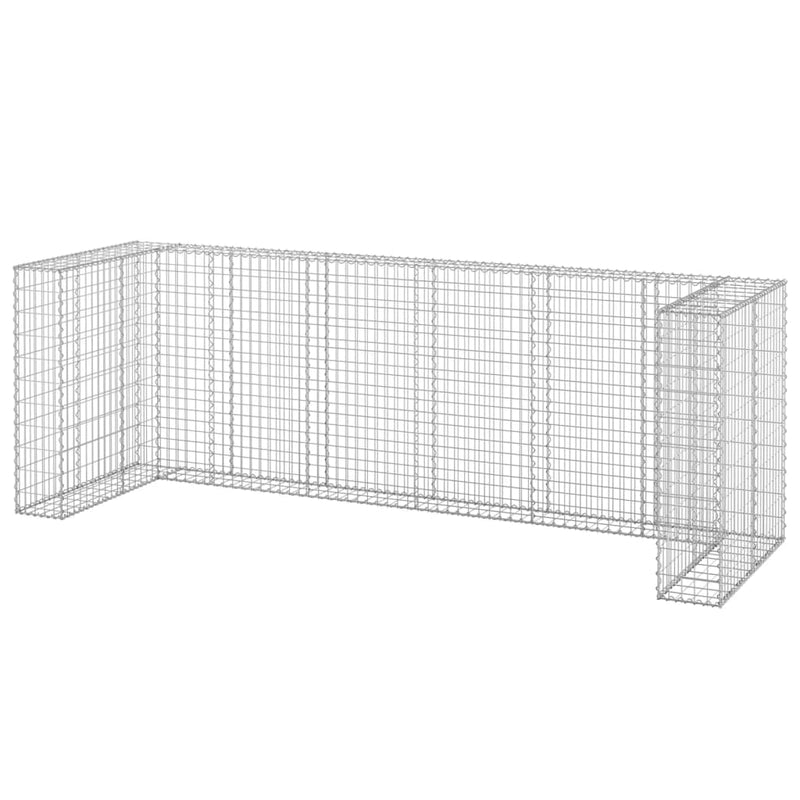 Gabion Wall for Garbage Bins Galvanised Steel 325x100x110 cm Payday Deals