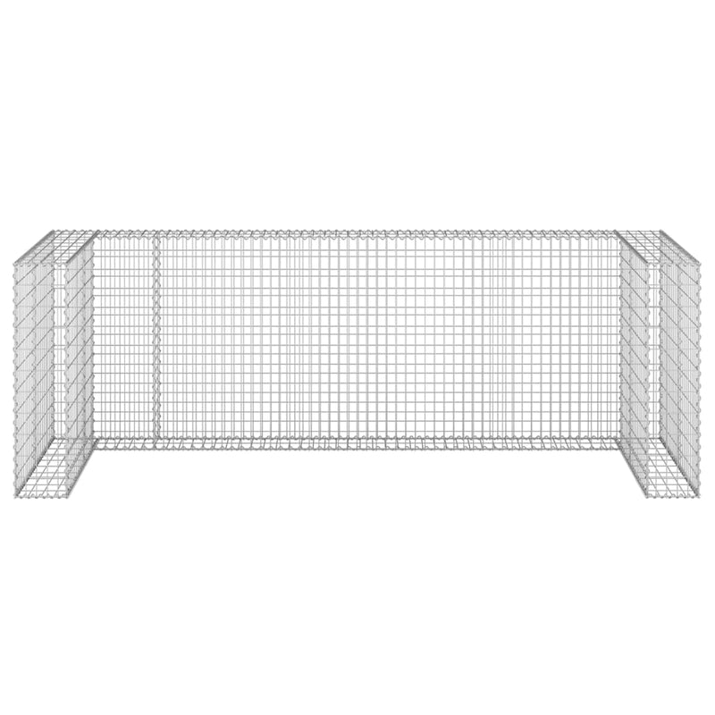 Gabion Wall for Garbage Bins Galvanised Steel 325x100x110 cm Payday Deals