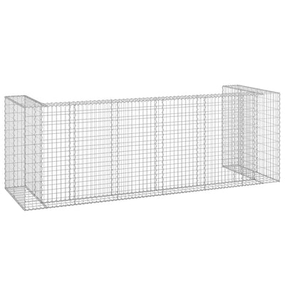 Gabion Wall for Garbage Bins Galvanised Steel 325x100x110 cm Payday Deals