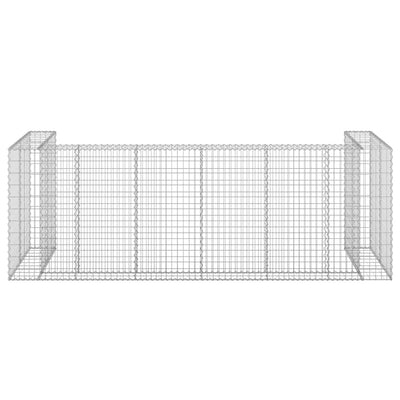 Gabion Wall for Garbage Bins Galvanised Steel 325x100x110 cm Payday Deals