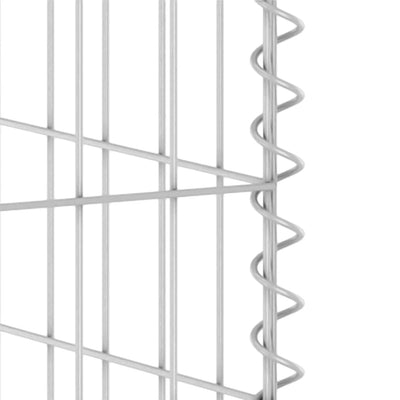Gabion Wall for Garbage Bins Galvanised Steel 325x100x110 cm Payday Deals